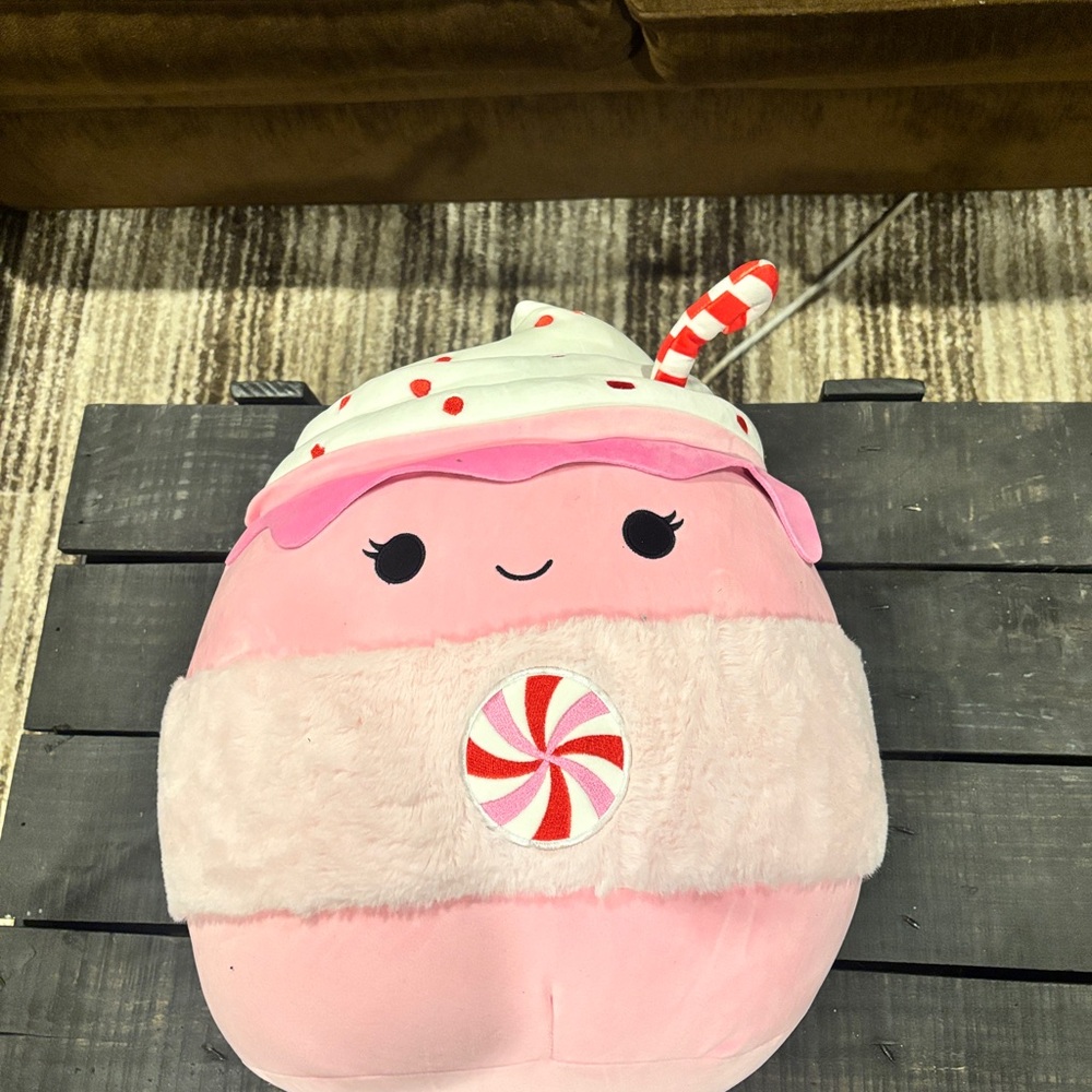 Squishmallows 16 inch Ethel Candy Cane Hot Cocoa Christmas 20204 New With Tag